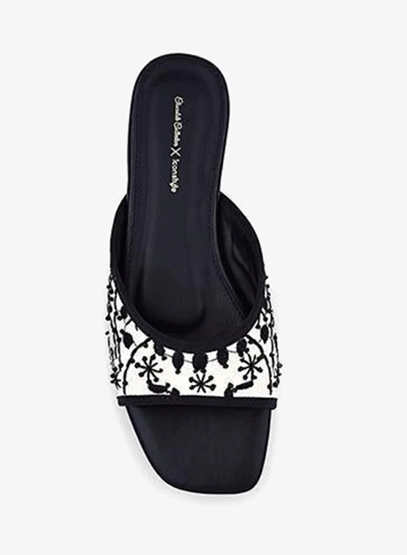 IconStyle Womens branch pattern slide sandals