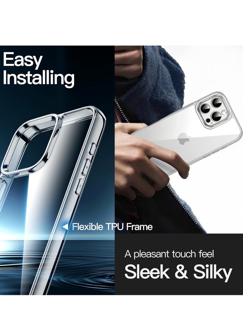 BORTONY iPhone 16 Pro Cover 6.3 inch Crytsal Clear TPU Anti Scratch Slim Thin iPhone 16 Pro Case Shockproof Protective Case for iPhone 16 Pro - Image 3