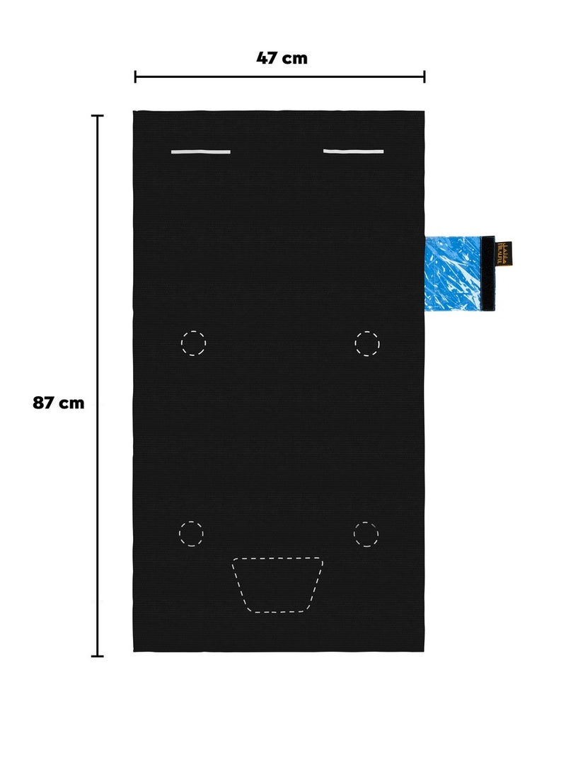 HilalFul Roll Out And Pray - Electric Blue | Muslim Praying Rug for Kids/Children | Water Resistant | Anti-Slip | Islamic Gift for Eid, Ramadan | For Travel | Lightweight - Image 4