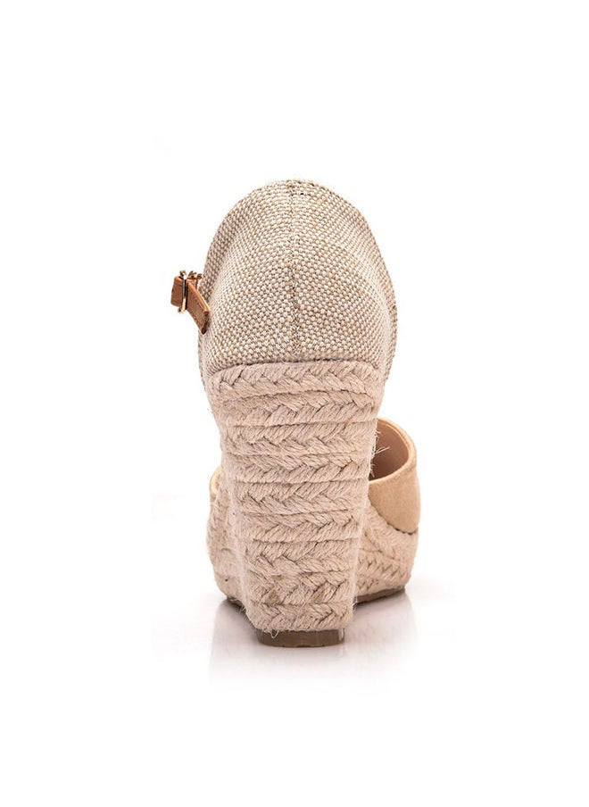 Generic - Closed Toe Espadrille Wedges Sandals Fashionable Slope Sandals With Thick Soles - Image 1