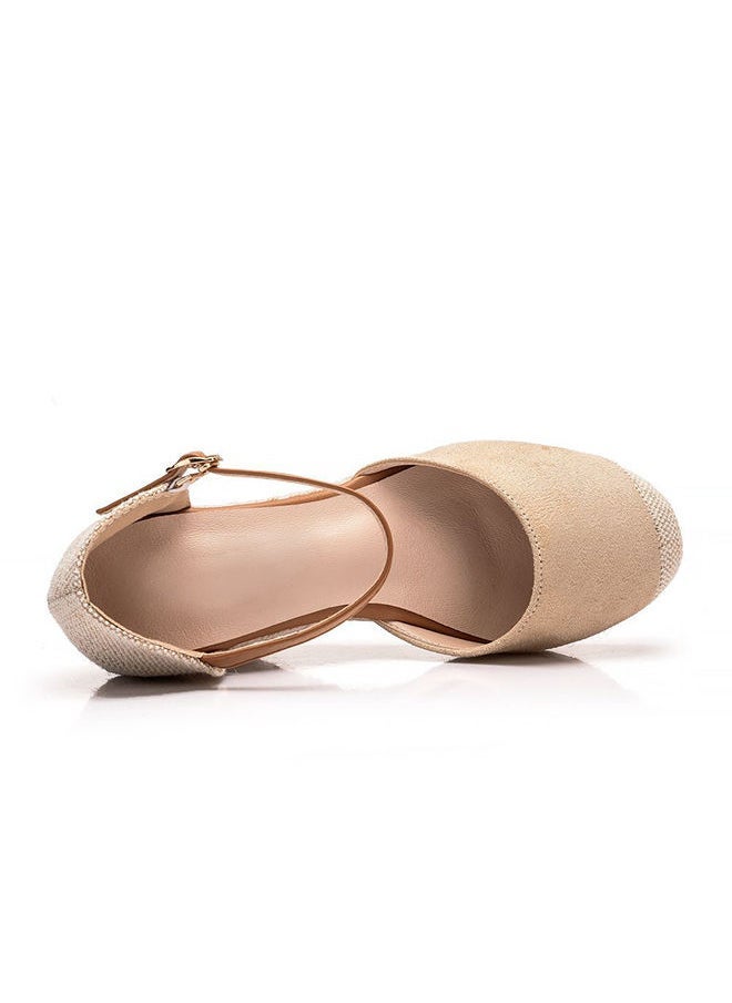 Generic - Closed Toe Espadrille Wedges Sandals Fashionable Slope Sandals With Thick Soles - Image 1
