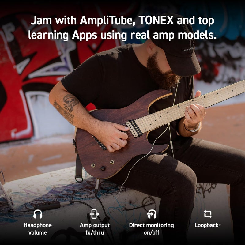 IK Multimedia واجهة صوتية لجيتار IK Multimedia iRig HD X - تسجيل موسيقي 96 كيلوهرتز، 24 بت، لجهاز iPhone وiPad وMac وiOS وPC مع كابل لايتنينغ وUSB-C، ملحقات جيتار، معدات استوديو التسجيل - Image 4