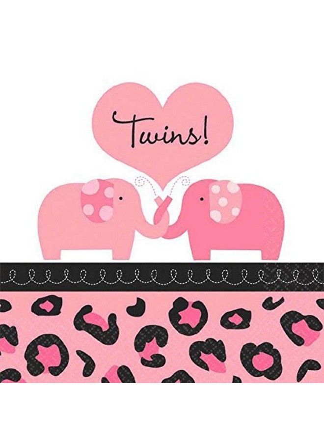 Amscan Twins Sweet Safari Beverage Napkins - Image 1