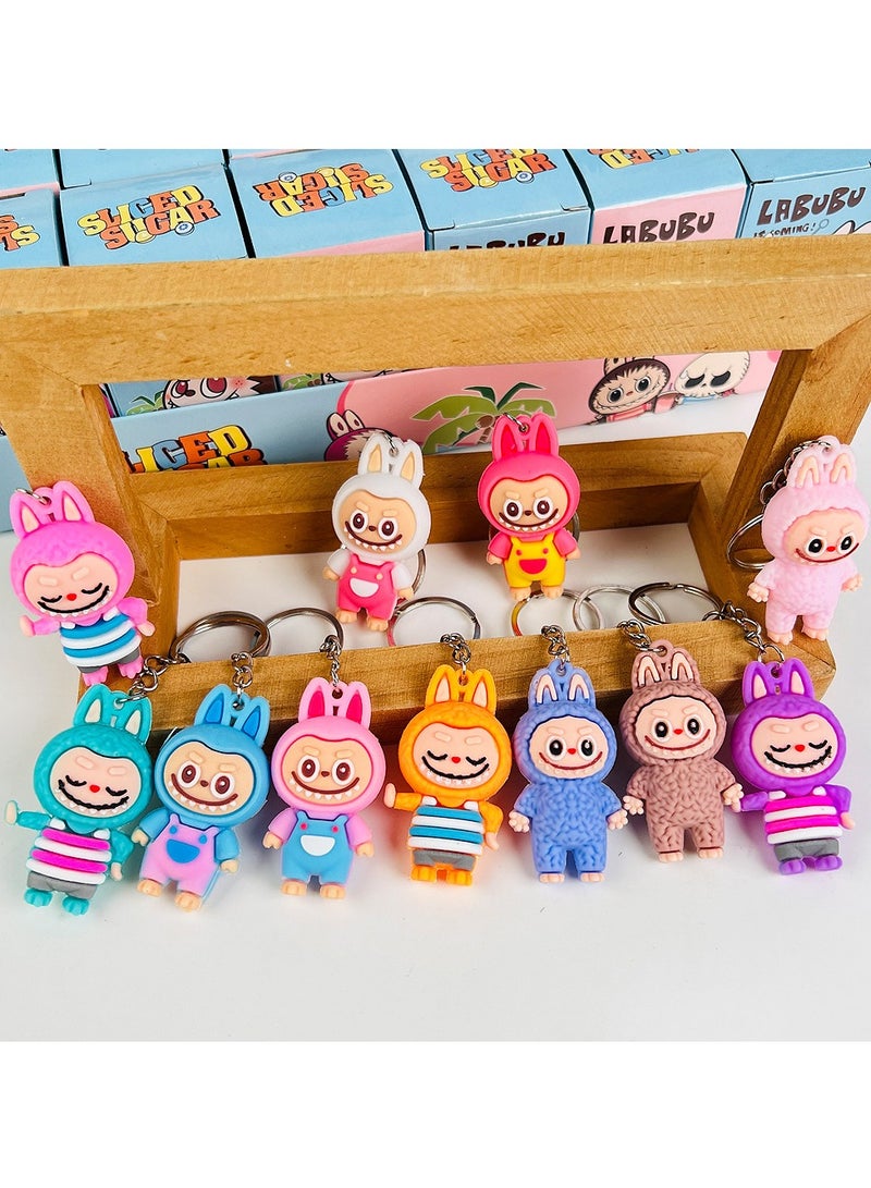 General Labubu Keychain Blind Box PVC Doll Trendy Toy Small Pendant 24 Cute Rabubu Blind Box Toys  - Image 3