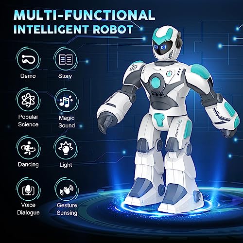VATOS Remote Control Robot for Kids Extra Large 154 Programmable RC Robot Toy with Sing Dance Gesture Sensing Voice Control Rechargeable Smart Toy for Boys Girls Toddler 3 4 5 6 8 - Image 5