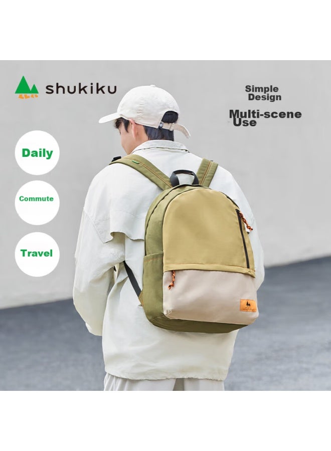 Shukiku Sun-seeking Backpack For Middle School, High School And College Students, Outdoor Travel Lightweight Daypack, Olive Green - Image 1