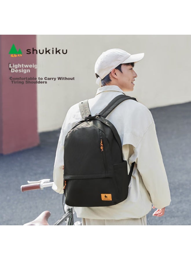 Shukiku Sun-seeking Backpack For Middle School, High School And College Students, Outdoor Travel Lightweight Daypack, Olive Green - Image 3
