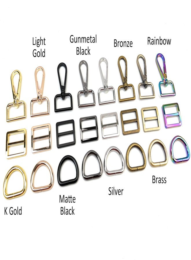 VersaKits 15 Pcs 1 Inch Purse Hardware Bronze Heavy Duty Swivel Snap Hooks D Rings for Purse and Tri-glide Slide Buckles for Bag Straps Dog Collars Leash Lanyard - Image 3