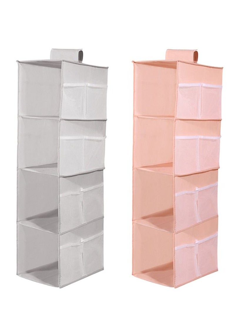 Swift 4-Shelf Hanging Closet Organizer Pink 80x30x22cm  - Image 5