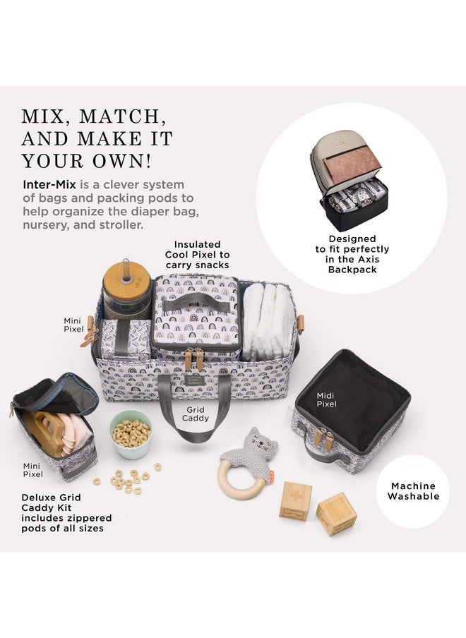 petunia pickle bottom - Intermix Deluxe Kit | 3In1 Grid Caddy Organizer W/Lightweight Packing Cubes | Keep Everything Organized In Diaper Bag, Stroller, Or Nursery Unity - Image 1