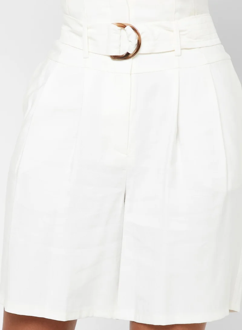 TOPSHOP Belted Shorts