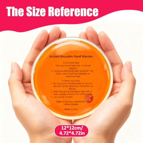 Ruheaou 4 Pcs Christmas Pocket Hand Warmer,Reusable Snap Portable Lasting Heating Hands Heater,Pouch Gel Cute Long Lasting Warmth for Camping,Outdoor Xmas Pattern, for Women Men (YX) - Image 5