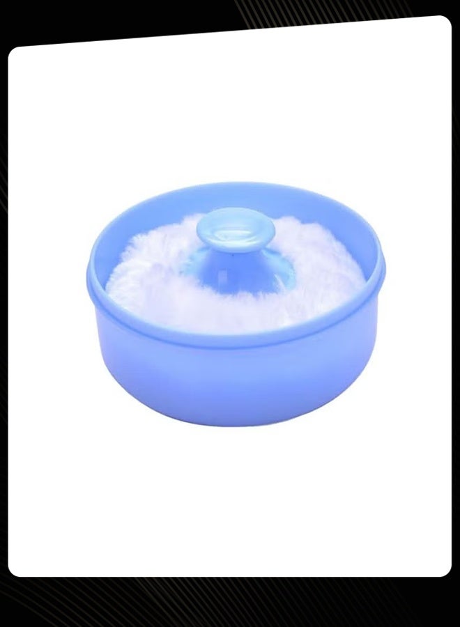 Blue Baby Powder Puff Box ، حاوية مسحوق التلكم الفارغة مع Soft Fluff Puff ، لا يتضمن مسحوق ، مقاوم للغبار والمحمول لرعاية الجلد حديث الولادة - Image 2