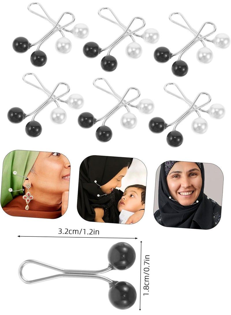 مجموعة 24 دبوس بروش حجاب لؤلؤي للنساء مشابك حجاب بدون إبر مشابك لؤلؤية للشال وغطاء الرأس اكسسوارات حجاب أنيقة - Image 3