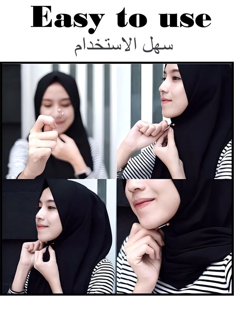 مجموعة 24 دبوس بروش حجاب لؤلؤي للنساء مشابك حجاب بدون إبر مشابك لؤلؤية للشال وغطاء الرأس اكسسوارات حجاب أنيقة - Image 2