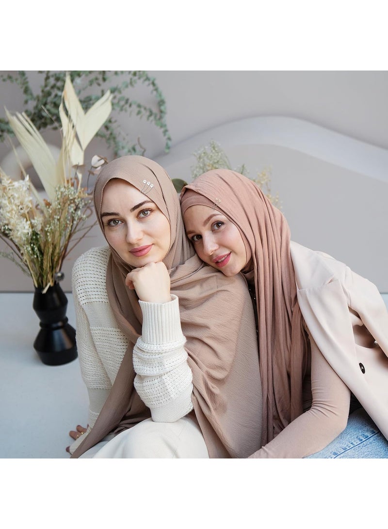 مجموعة 24 دبوس بروش حجاب لؤلؤي للنساء مشابك حجاب بدون إبر مشابك لؤلؤية للشال وغطاء الرأس اكسسوارات حجاب أنيقة - Image 5