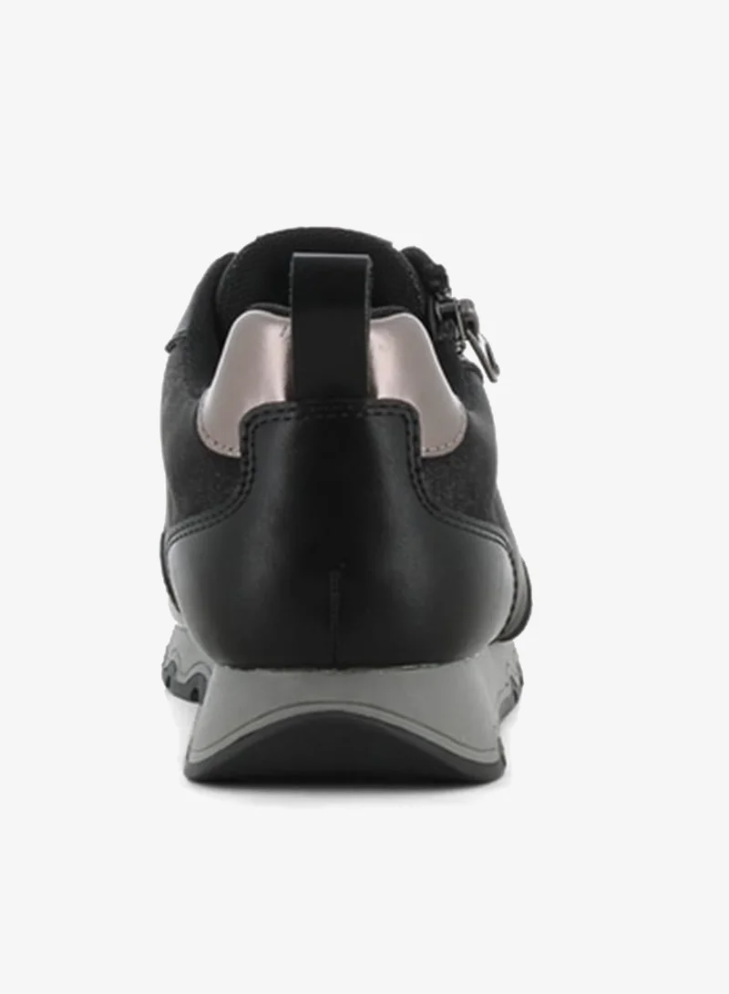 SJ Women's Panelled Shoes with Lace-Up Closure and Zip Detail