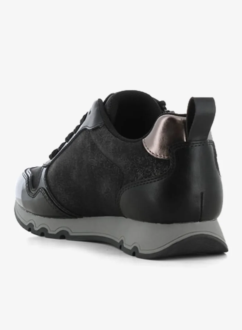 SJ Women's Panelled Shoes with Lace-Up Closure and Zip Detail