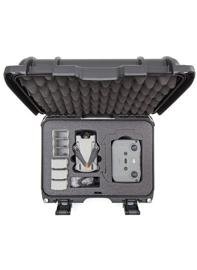 Nanuk - 915 Waterproof Hard Case with Custom Insert for DJI Mini 3 or Mini 3 PRO, Fly More Package and RC-N1 or RC Remote - Black - Image 1