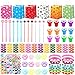 Coosilion 122 Pcs Paw Print Party Favors Blue Puppy Theme Birthday Decorations for Girl with Orange Blue Dog Paw Goodie Bags Stuffers Stickers Mochi Squishy Toys Pen Mini Notebook Easter Gifts for Kids - Image 2