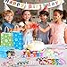 Coosilion 122 Pcs Paw Print Party Favors Blue Puppy Theme Birthday Decorations for Girl with Orange Blue Dog Paw Goodie Bags Stuffers Stickers Mochi Squishy Toys Pen Mini Notebook Easter Gifts for Kids - Image 4