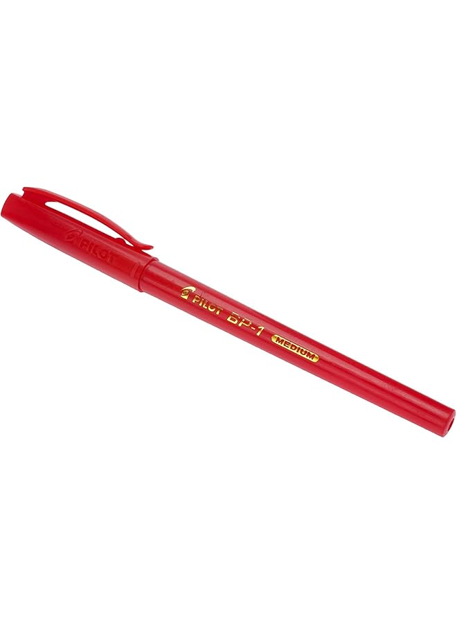 PILOT Bp 1 M R Ine Red Ink Ballpoint Pen 1.0 Mm Tip Size - Image 1