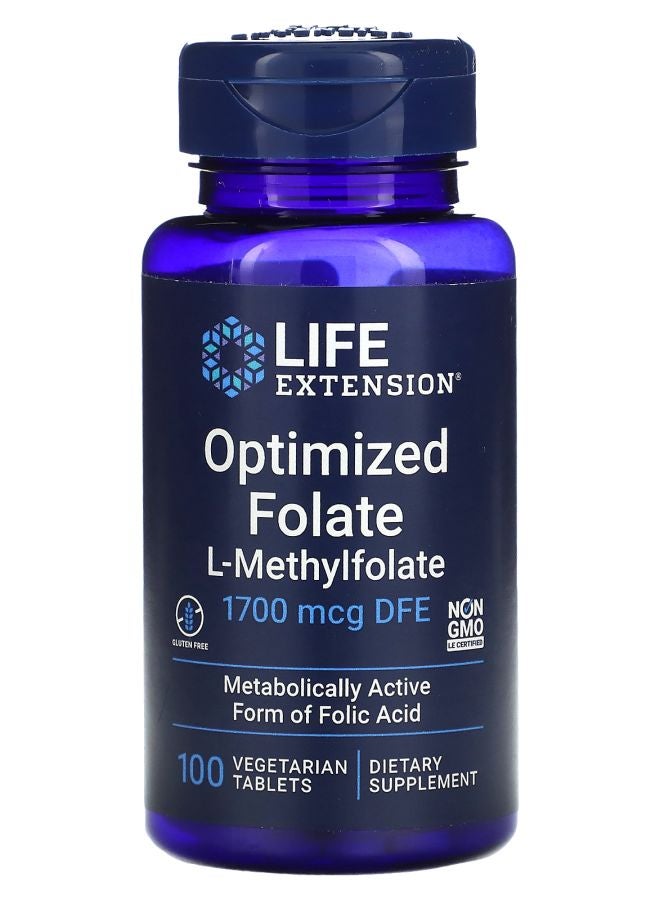 Optimized Folate 1700 mcg DFE 100 Vegetarian Tablets