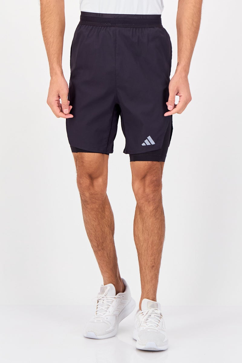 Adidas Men Sportswear Fit 7 Inseam Hiit Elevated Training 2 In 1 Shorts, Dark Purple - Image 1