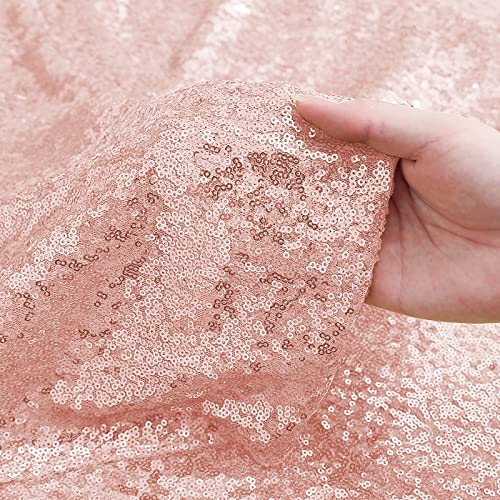 Sugargirl 10 Packs 12 x 72 inches Sequin Table Runner, Glitter Rose Gold Table Runner for Birthday Party Supplies Wedding Holiday Celebration Event Decorations - Image 4