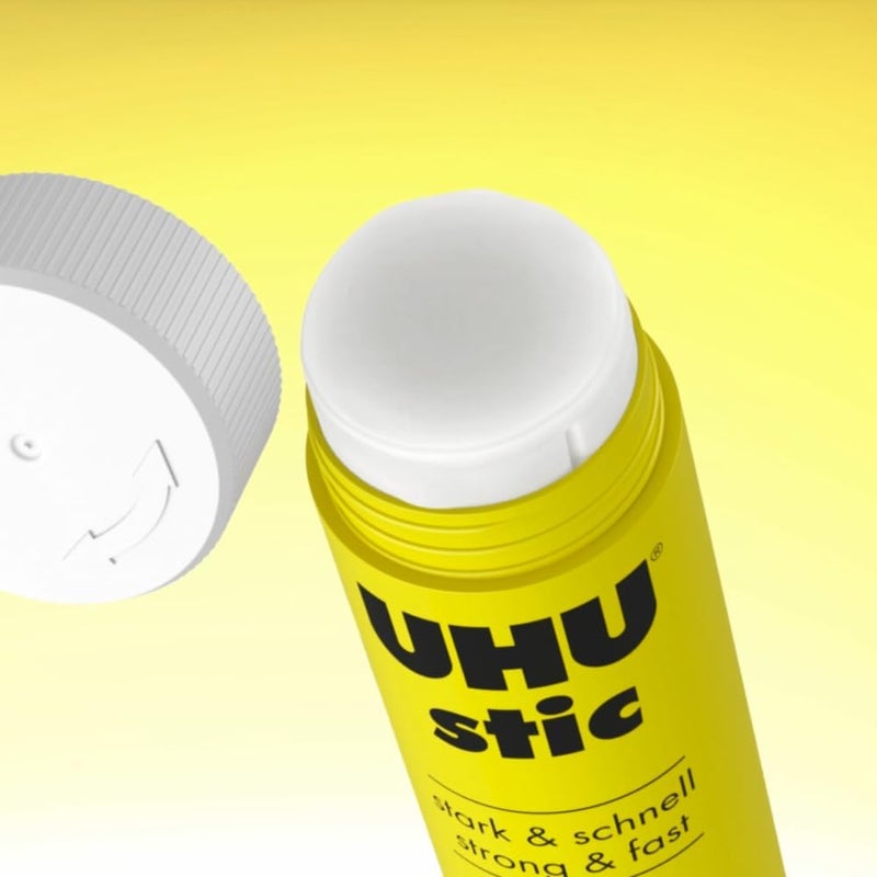 UHU Stick, Glue Stick Without Solvent 4 X 21G Sticksblister, White - Image 3