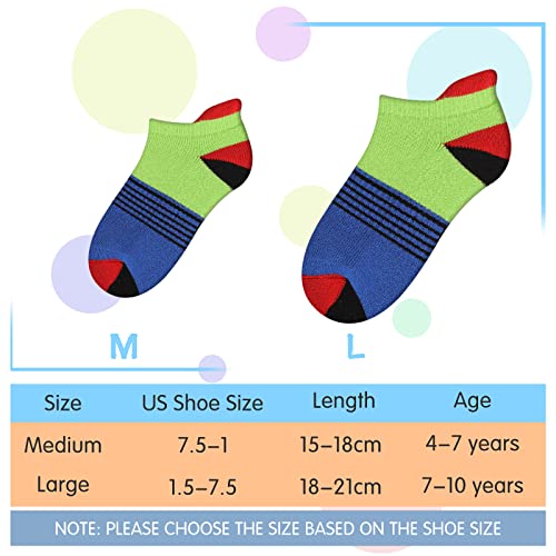 Comfoex Boys Socks - 4-6, 6-8, 8-10 Years Old Ankle Athletic Cotton Socks For Kids - Short Half Cushioned - 6 Pairs - Image 4