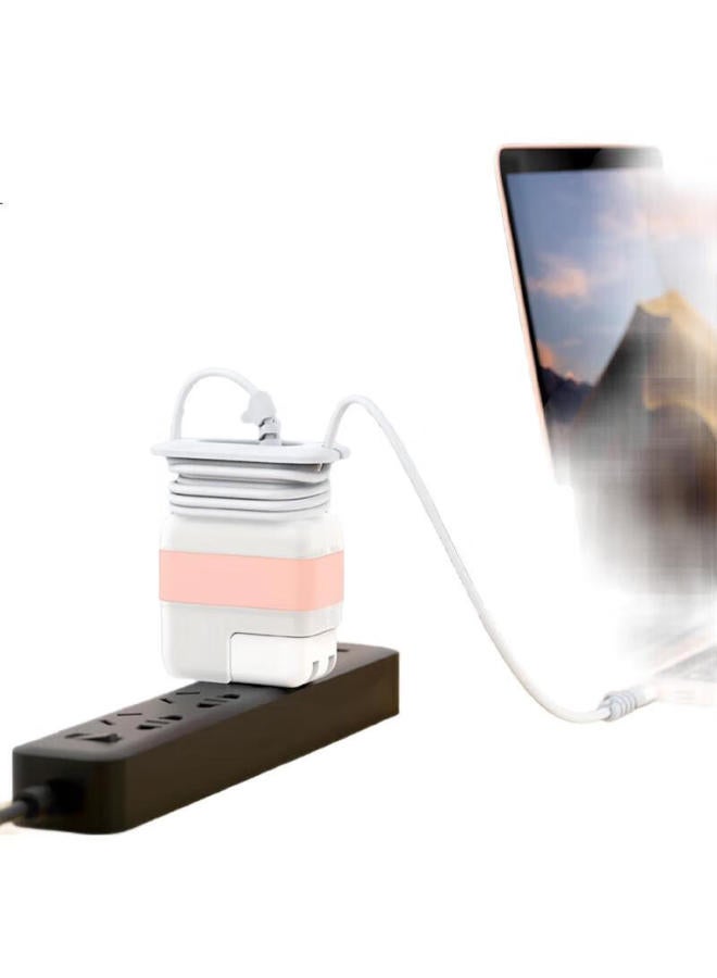 Mryc Apple Computer Charger Protective Case, Macbook Air/Pro Laptop Power Adapter Cover, Data Cable Storage Winder [60W/61W/67W] - Image 1