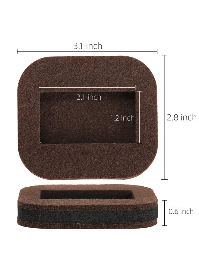 4 Pack Felt Furniture Cups, Anti-Sliding Bottom Caster Pads, Bed Wheel Couch Slide Stopper, Hardwood Floor Protector Fixed Standing Coasters for Carpet, Tile, Laminate Floors, Fit 2.1" x 1.2" - Image 4
