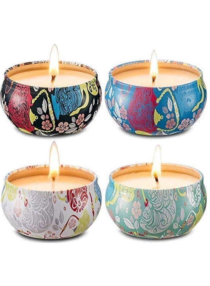 Pack of 4 Scented Candles – Natural Soy Wax Aromatherapy Home Fragrance Candles, Long‑Lasting Comforting Scents, Ideal for Decor - Image 2