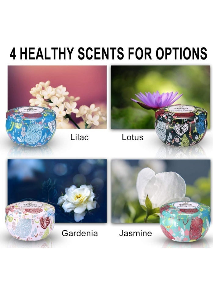 Pack of 4 Scented Candles – Natural Soy Wax Aromatherapy Home Fragrance Candles, Long‑Lasting Comforting Scents, Ideal for Decor - Image 4