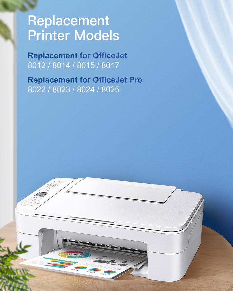 GPC Image 912XL 3YP34AE High Yield Multipack Ink Cartridge Replacement for HP 912 XL Compatible for OfficeJet 8010 8012 8014 8015 OfficeJet Pro 8022 8023 8024 Printer(Black/Cyan/Magenta/Yellow) - Image 2