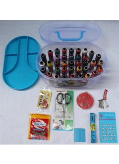 KEPY THE MALL KEPY The MALL Portable Big Size 37 thread box Sewing kit Box Thread Spools Scissor Threader 70 Dress Hook Chowk Sefty Pin Opener Seam Ripper 24 Needles Set Tape Measure for DIY Beginners Emergency Travel Home  - Image 1
