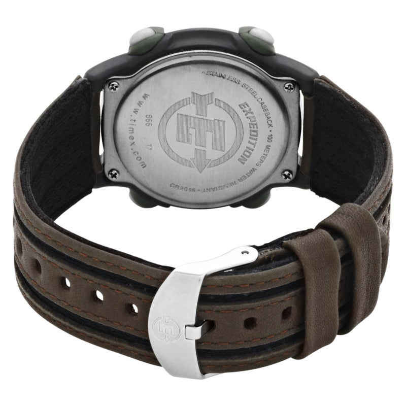 TIMEX ساعة تيمكس الرقمية للرجال إكسبيديشن 39 مم بني/أسود/أخضر - Image 2
