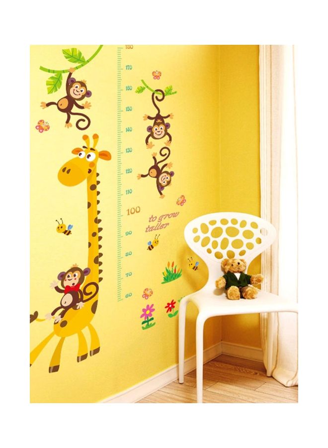NIBEMINENT Qiangtie Decorative Lovely Giraffe Patterned Wall Sticker Yellow/Brown 60x90cm - Image 2