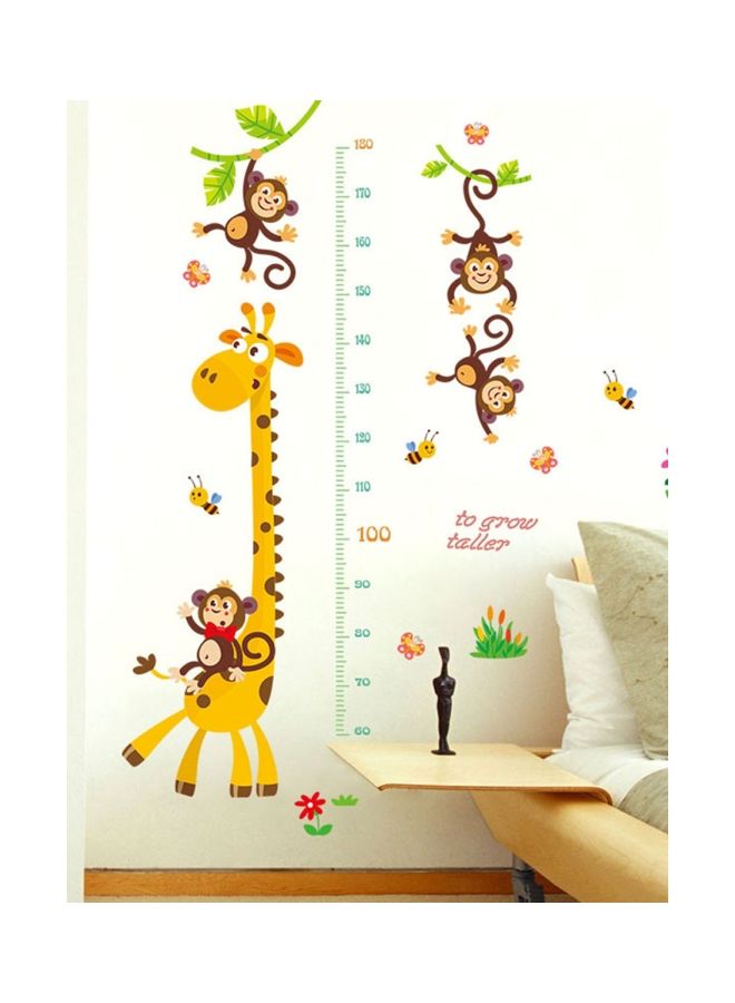 NIBEMINENT Qiangtie Decorative Lovely Giraffe Patterned Wall Sticker Yellow/Brown 60x90cm - Image 1