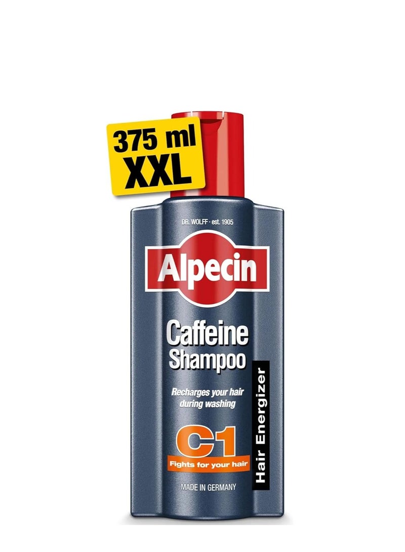 Alpecin Caffeine Shampoo C1 375ml | Prevents and Reduces Hair Loss | Natural Hair Growth Shampoo for Men | Energizer for Strong Hair | Hair Care for Men Made in Germany - Image 1