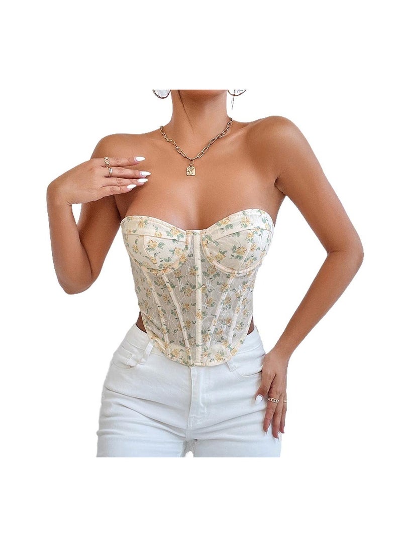 Zikra Going Out Corset Top, for Women Strapless Sleeveless Bodyshaper Corset Tops Summer Crop Top, Women'S Sexy Strapless for Parties, Stage Performances, Birthdays, Clubs, Beaches, Appointments(1 Pack) - Image 1