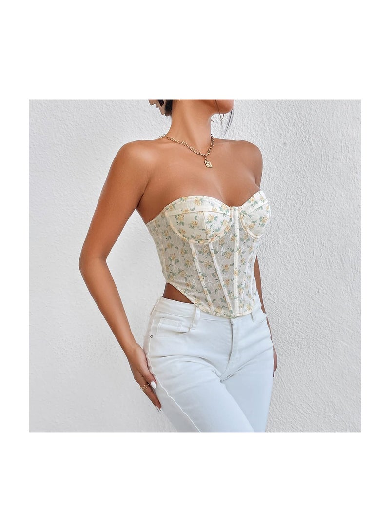 Zikra Going Out Corset Top, for Women Strapless Sleeveless Bodyshaper Corset Tops Summer Crop Top, Women'S Sexy Strapless for Parties, Stage Performances, Birthdays, Clubs, Beaches, Appointments(1 Pack) - Image 2