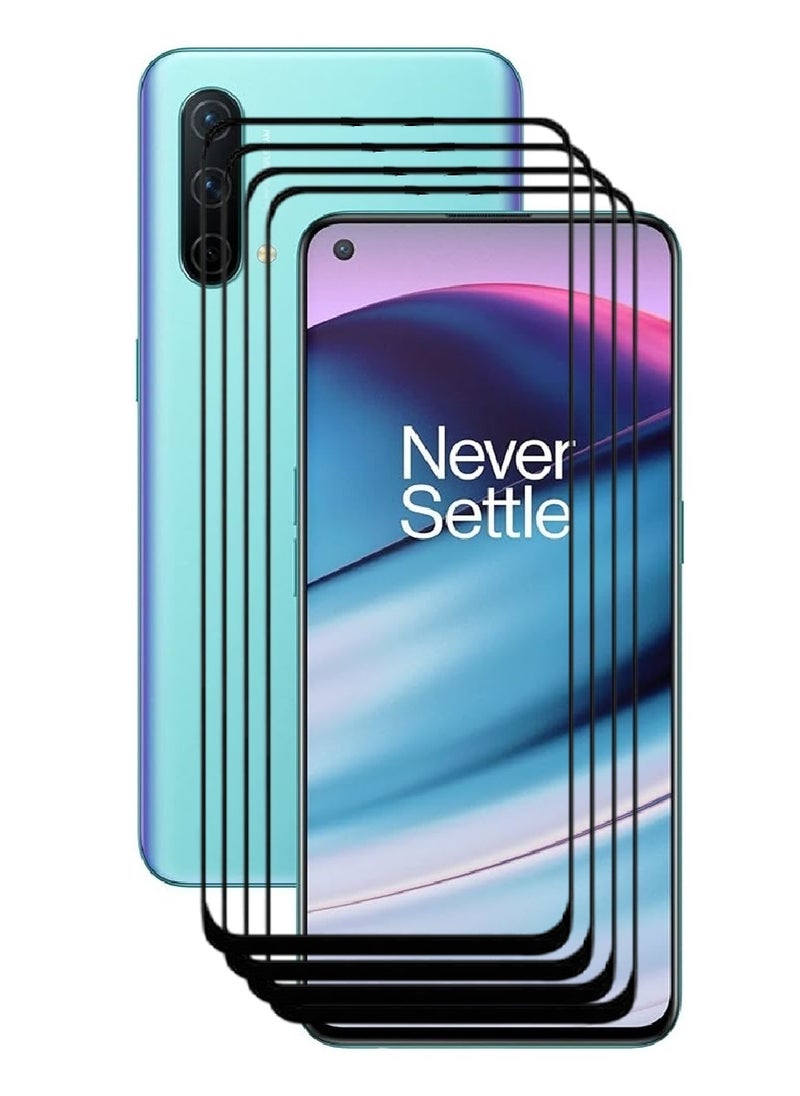 AINA 4 Pieces Tempered Glass Screen Protector 5D Designed For OnePlus Nord CE 5G Full Glue Edge to Edge Full Screen Coverage And Bubble Free - Image 1