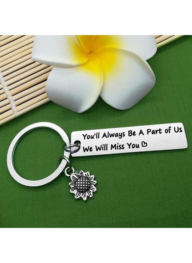 Baipilu Coworker Leaving Away Keychain Gifts for Colleague Boss Goodbye Farewell Mentor Appreciation Key Chain Gifts Going Away Thank You Retirement Keychain Gifts for Friends Women Men Retirement Jewelry - Image 2