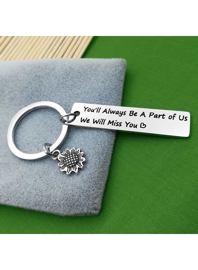 Baipilu Coworker Leaving Away Keychain Gifts for Colleague Boss Goodbye Farewell Mentor Appreciation Key Chain Gifts Going Away Thank You Retirement Keychain Gifts for Friends Women Men Retirement Jewelry - Image 4