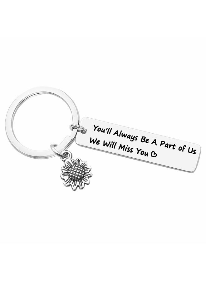 Baipilu Coworker Leaving Away Keychain Gifts for Colleague Boss Goodbye Farewell Mentor Appreciation Key Chain Gifts Going Away Thank You Retirement Keychain Gifts for Friends Women Men Retirement Jewelry - Image 1