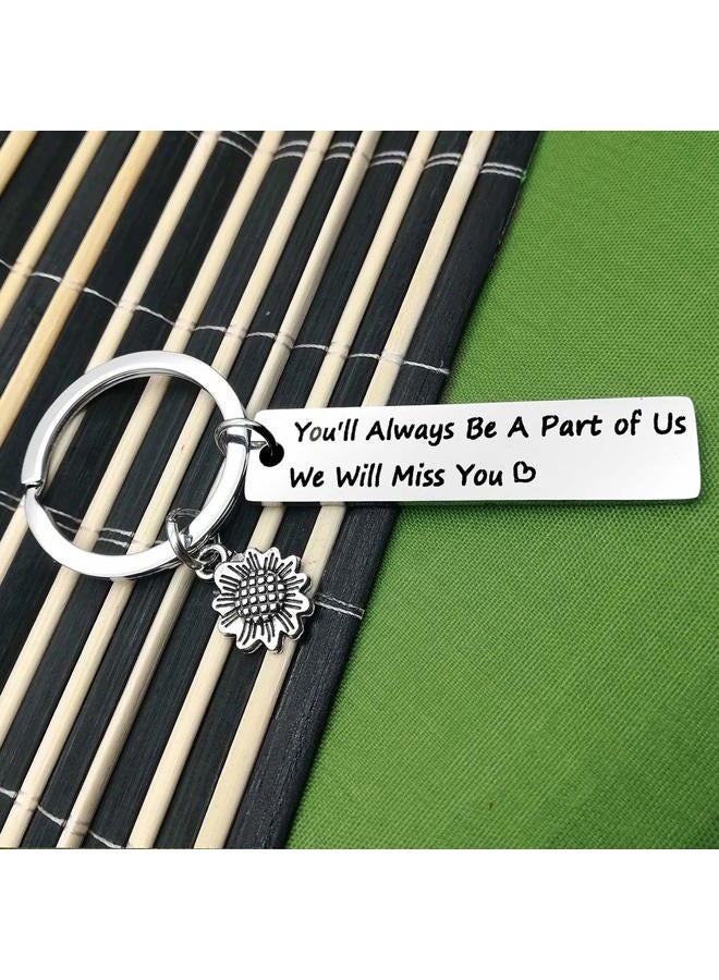 Baipilu Coworker Leaving Away Keychain Gifts for Colleague Boss Goodbye Farewell Mentor Appreciation Key Chain Gifts Going Away Thank You Retirement Keychain Gifts for Friends Women Men Retirement Jewelry - Image 3
