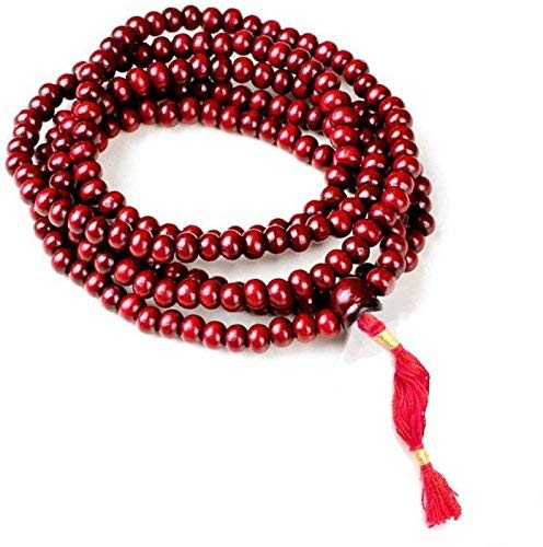 Achleshwar Red Sandalwood Mala Handmade 108+1 Beads Japa Mala for Puja & Meditation Unisex Holy Chandan Mala 8mm - Image 3