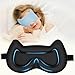 Pyopbow Kids Sleep Mask 3D Contoured Cup Eye Mask Blindfold with Adjustable Strap Kids Eye Cover for Boys Girls Teens PressureFree with Memory Foam Face Mask Blue - Image 1